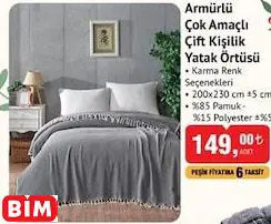 ARMÜRLÜ ÇOK AMAÇLI ÇİFT KİŞİLİK YATAK ÖRTÜSÜ